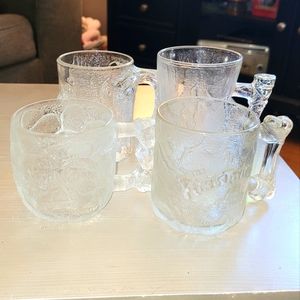 1993 FLINTSTONES Movie McDonald's Glasses Set of 4